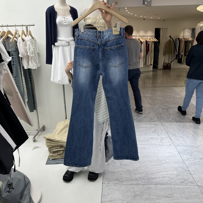 CHAV直郵韓國代購㊣女裝新品推薦時尚熱賣休閑人氣25春夏牛仔褲CHAV牛仔褲