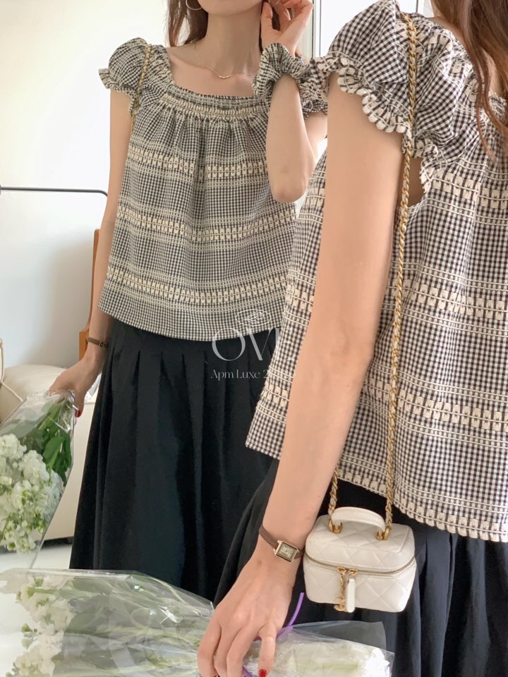 OVE韓國直郵㊣東大門實拍女裝新款推薦休閑25春夏襯衫蕾絲衫OVE襯衫/蕾絲衫
