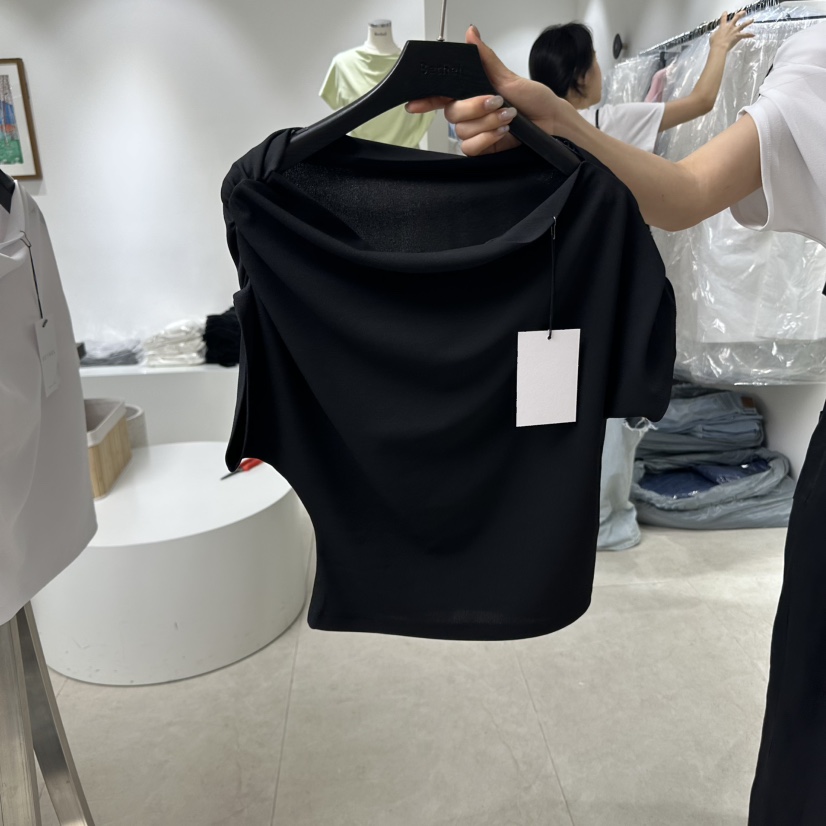 BETHEL直郵韓國代購㊣女裝新款25春夏人氣熱賣時尚休閑T恤露肩BETHELT恤圖色3