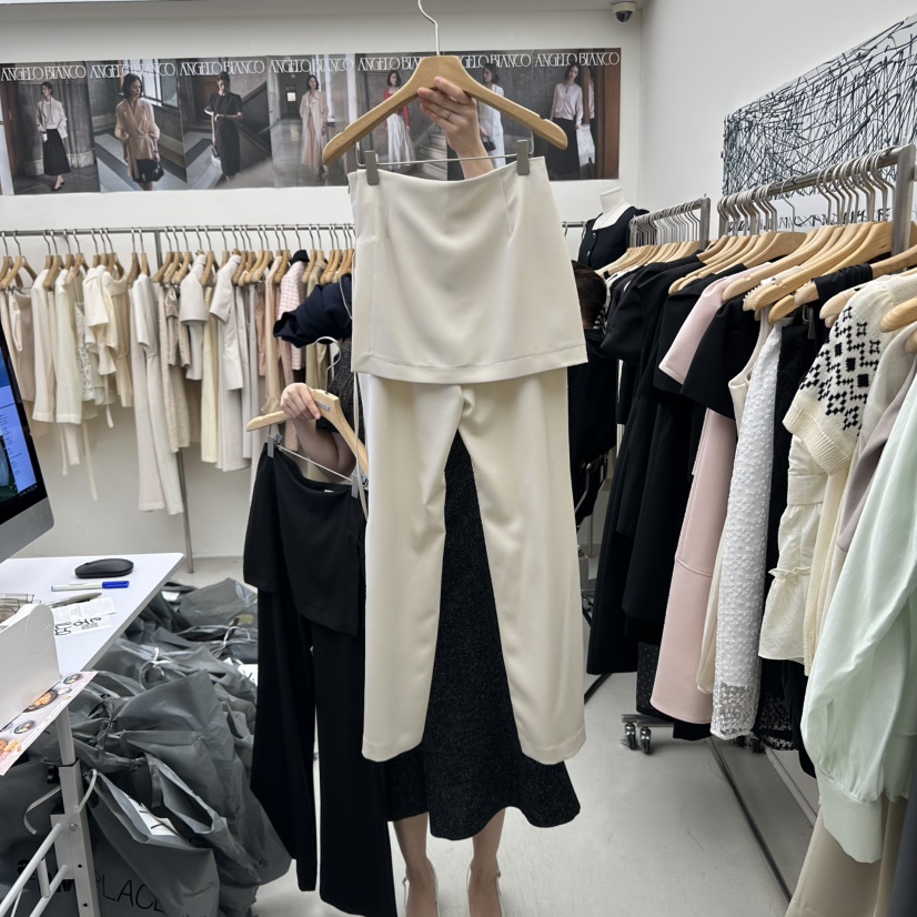 MER韓國㊣直郵東大門代購女裝新品休閑熱賣人氣推薦25春夏裙褲MER/ANGELO BIANCO裙褲