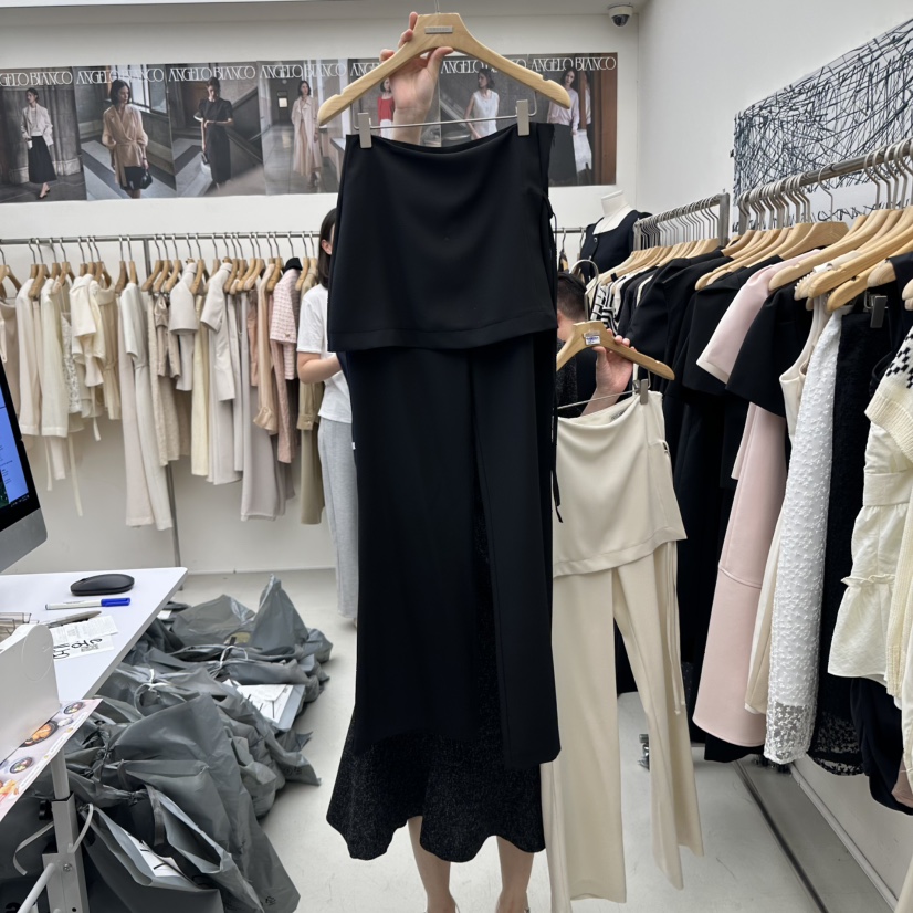 MER韓國㊣直郵東大門代購女裝新品休閑熱賣人氣推薦25春夏裙褲MER/ANGELO BIANCO裙褲圖色2