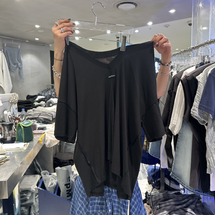 HERTZ-P直郵韓國代購㊣女裝新品25春夏人氣熱賣推薦T恤亞麻HERTZ-PT恤圖色2