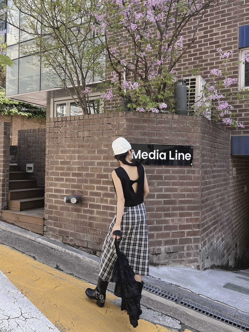 LIVE AID-P韓國㊣直郵東大門代購女裝新款人氣休閑吊帶背心LIVE AID吊帶/背心