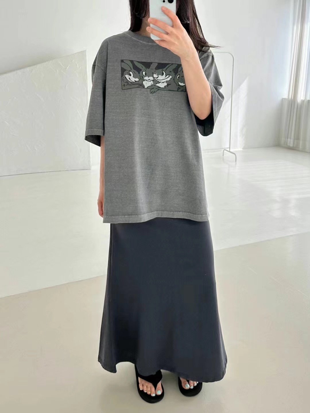 WOOD直郵韓國代購㊣女裝新品25春夏時尚休閑熱賣推薦長裙棉質WOOD長裙