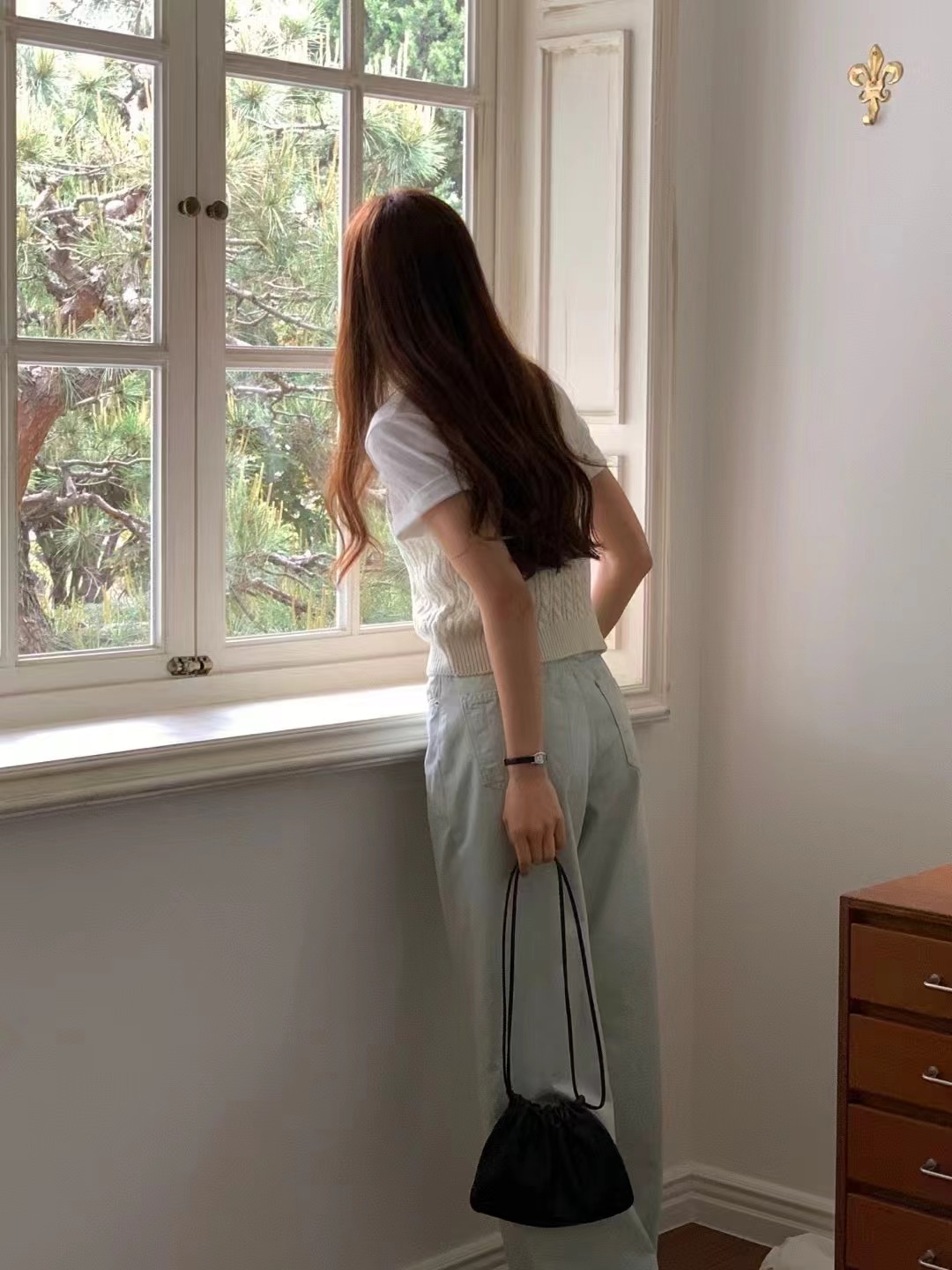 WOOD直郵韓國代購㊣女裝新款時尚人氣休閑25春夏推薦休閑褲WOOD休閑褲