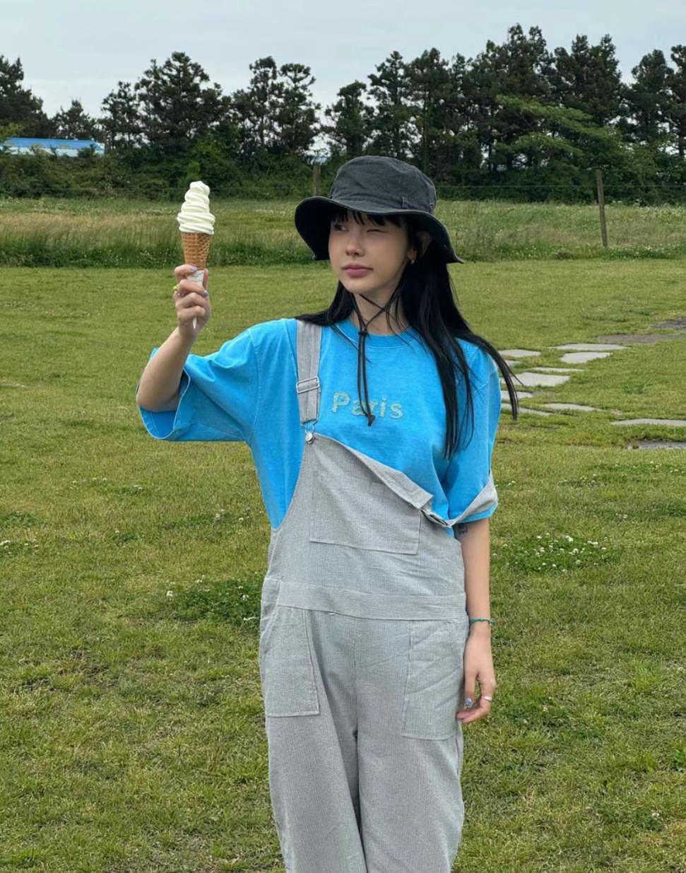 9nine韓國直郵㊣女裝新品推薦熱賣時尚人氣25春夏休閑背帶褲9nine背帶褲