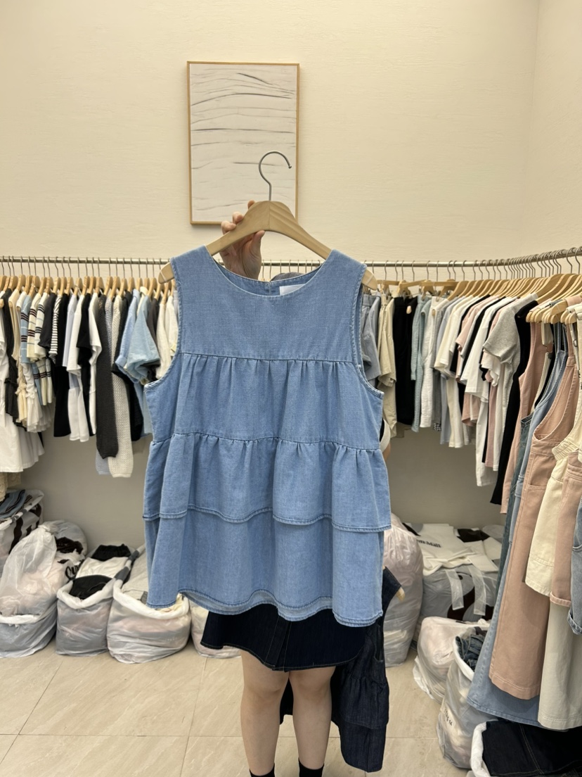 MILK TEA直郵韓國代購㊣女裝新品人氣熱賣休閑25春夏吊帶背心RE:FRESH吊帶/背心圖色1