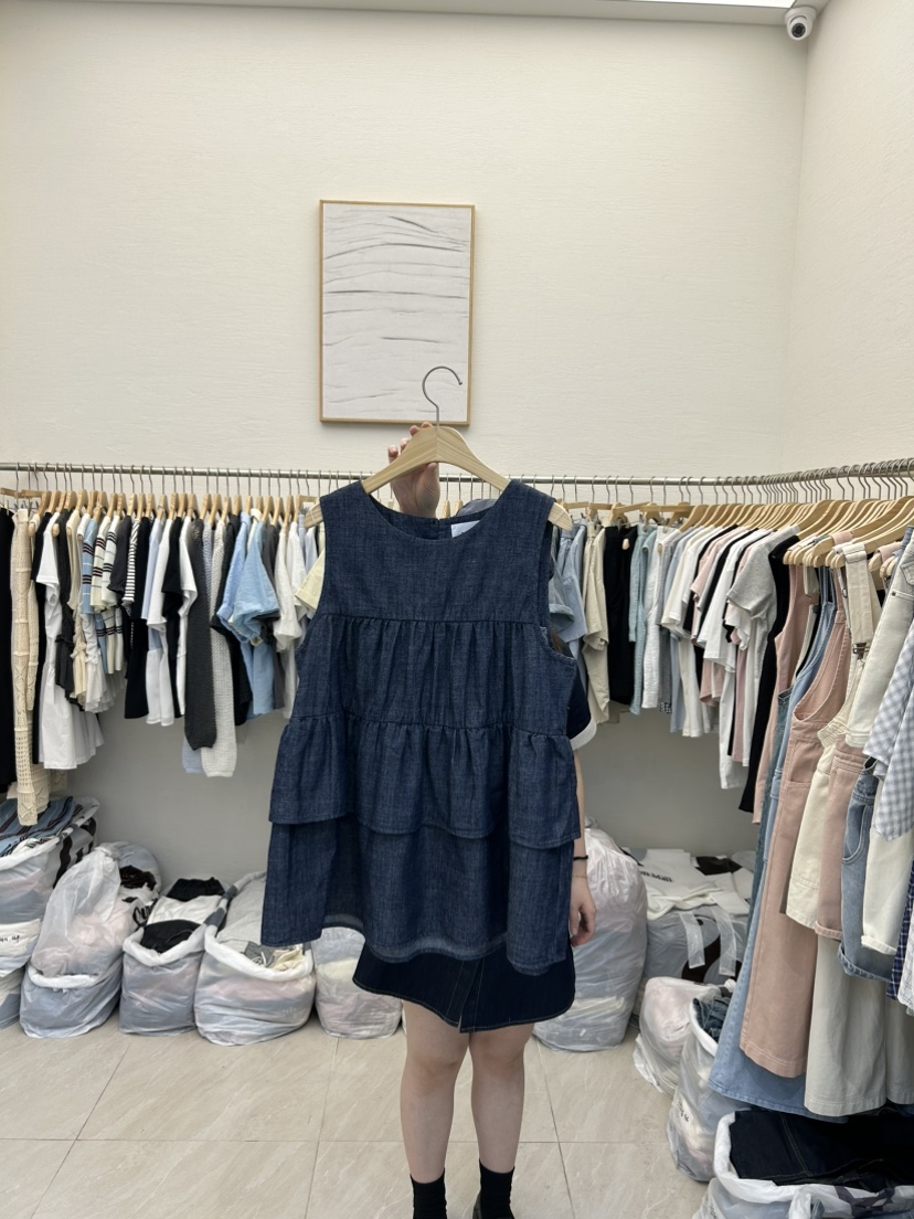 MILK TEA直郵韓國代購㊣女裝新品人氣熱賣休閑25春夏吊帶背心RE:FRESH吊帶/背心圖色2