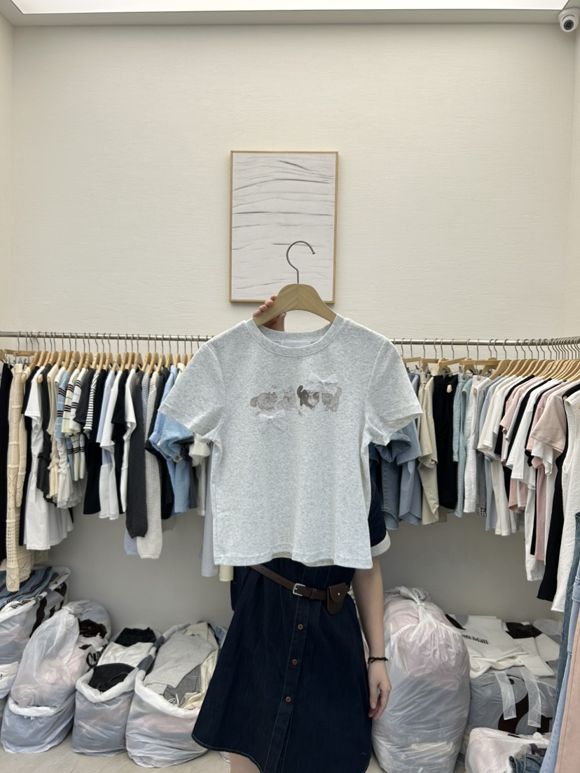 MILK TEA韓國㊣直郵東大門代購女裝新款推薦熱賣時尚25春夏T恤RE:FRESHT恤圖色2