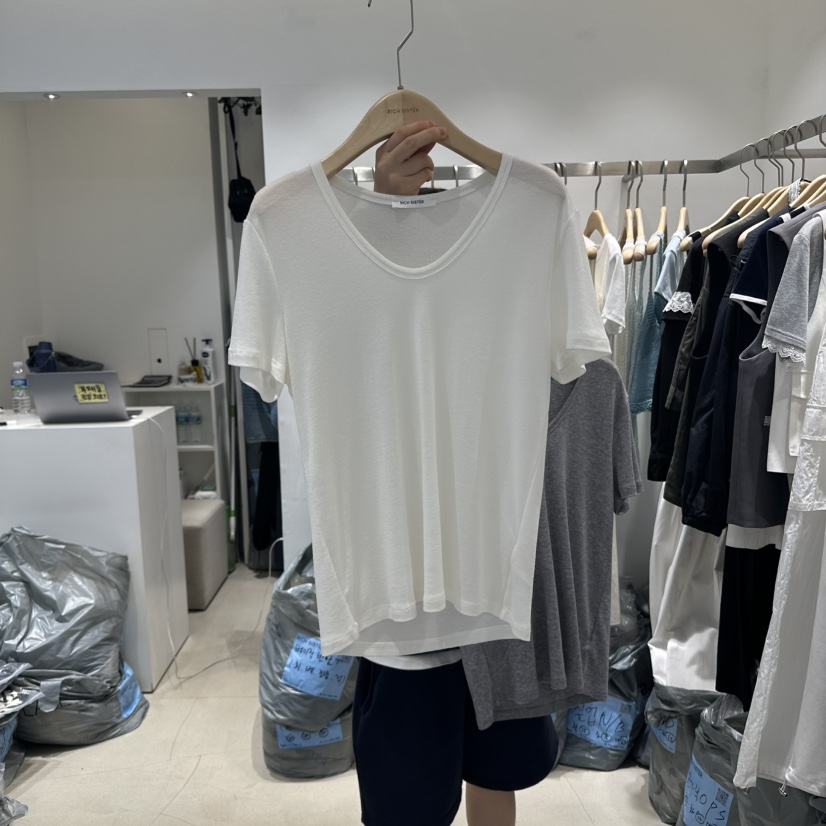 RICH SISTER直郵韓國代購㊣女裝新品時尚推薦25春夏熱賣T恤RICH SISTERT恤圖色1