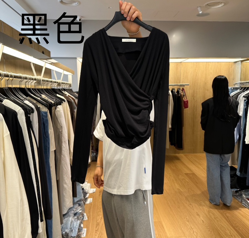 LEFANCY韓國直郵㊣東大門實拍女裝新款25春夏推薦熱賣長袖T恤LEFANCY長袖T恤圖色3