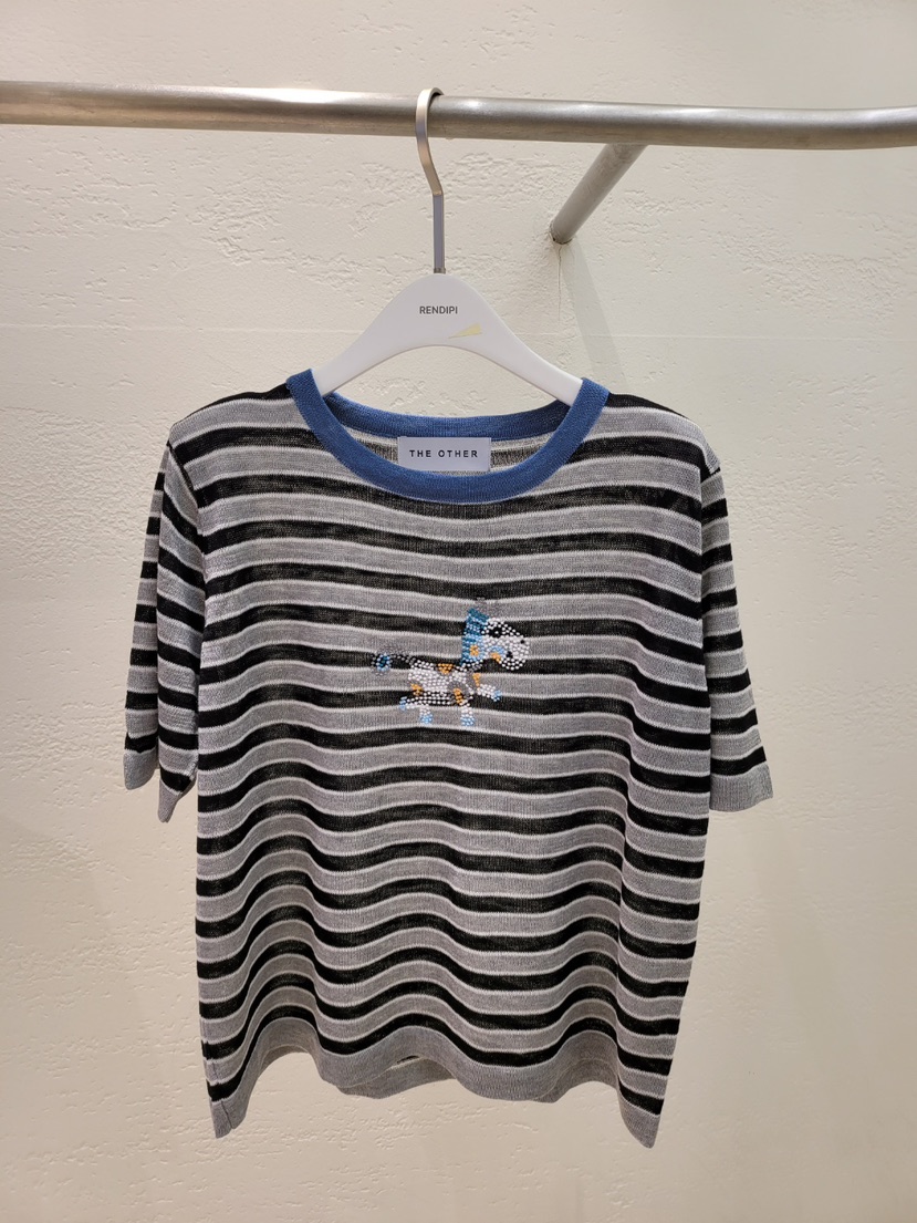 THE OTHER直郵韓國代購㊣女裝新品人氣熱賣推薦25春夏休閑T恤THE OTHERT恤圖色2