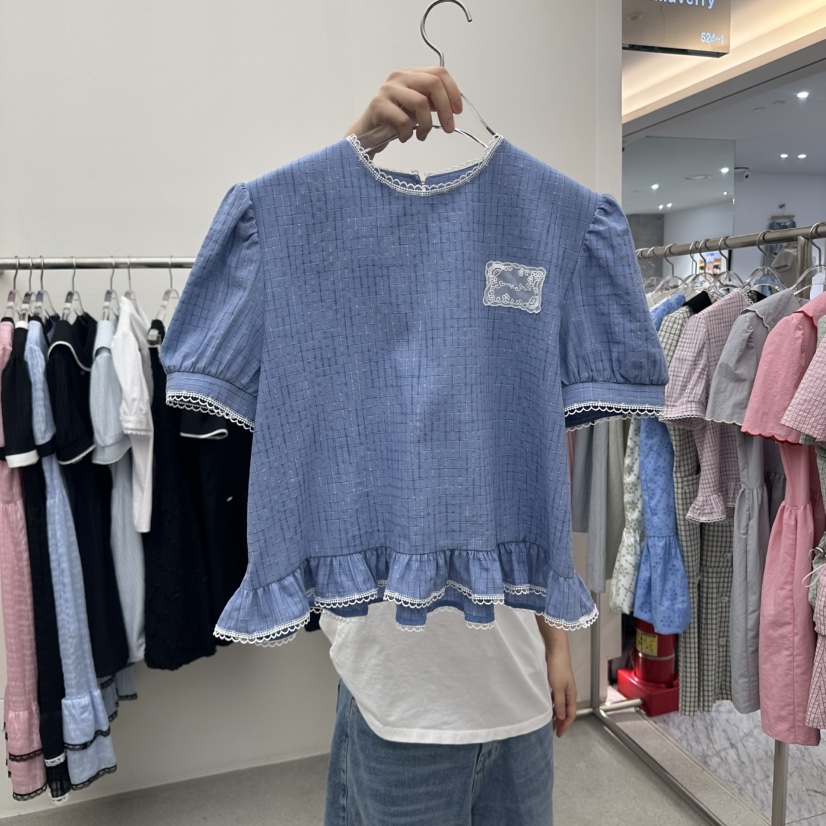 ANNA VERRY-P韓國㊣直郵東大門代購女裝新品推薦襯衫蕾絲衫ANNA VERRY/BELIEVE襯衫/蕾絲衫圖色2