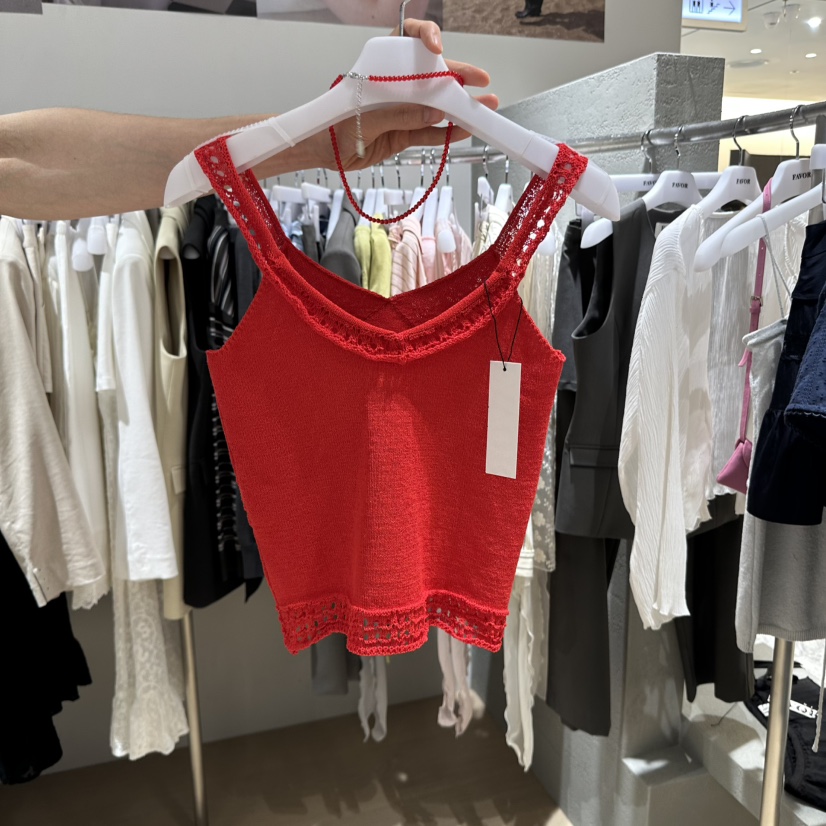 FAVOR-P韓國直郵㊣東大門實拍女裝新款熱賣吊帶背心荷葉邊FAVOR吊帶/背心