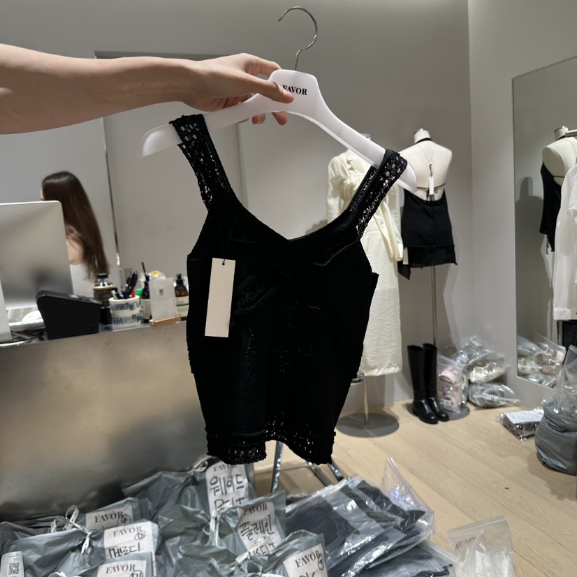 FAVOR-P韓國直郵㊣東大門實拍女裝新款熱賣吊帶背心荷葉邊FAVOR吊帶/背心圖色3