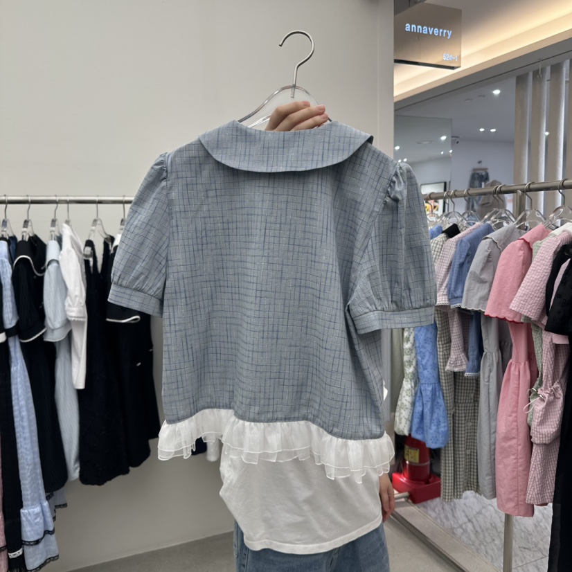 ANNA VERRY-P韓國直郵㊣女裝新品推薦人氣25春夏襯衫蕾絲衫ANNA VERRY/BELIEVE襯衫/蕾絲衫