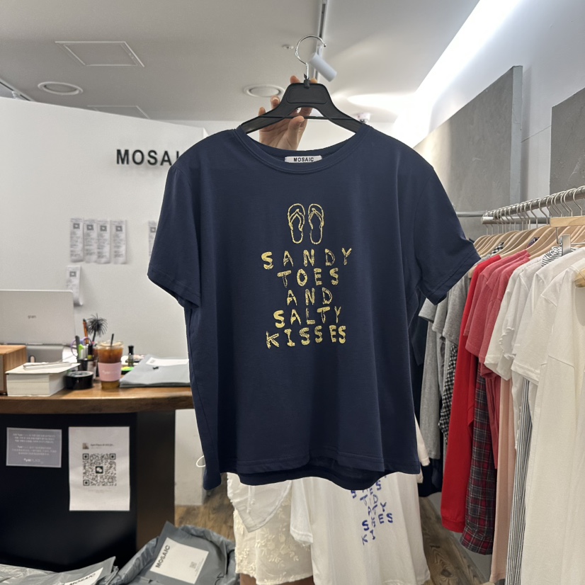 MOSAIC直郵韓國代購㊣女裝新品熱賣休閑25春夏人氣推薦時尚T恤MOSAICT恤圖色2