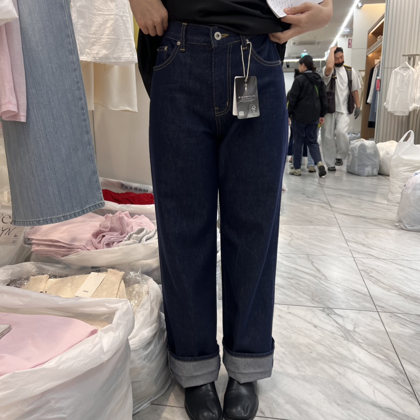 RUMIRU/AWEAR韓國直郵㊣東大門實拍女裝新款25春夏熱賣牛仔褲awear/RUMIRU牛仔褲圖色1