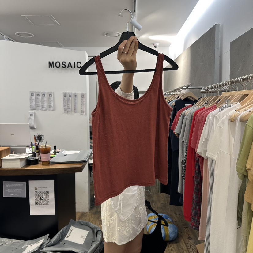 MOSAIC韓國㊣直郵東大門代購女裝新品25春夏時尚推薦吊帶背心MOSAIC吊帶/背心圖色2