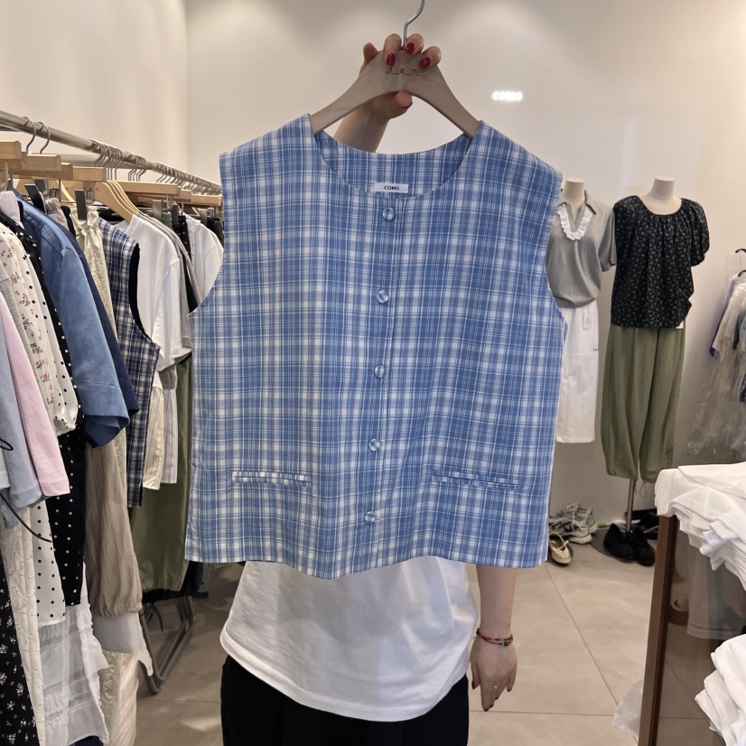 TAN&COMO韓國直郵㊣女裝新款時尚25春夏推薦休閑熱賣馬甲tan-COMO馬甲