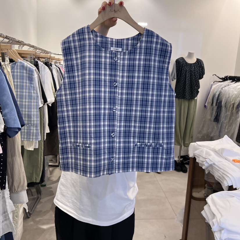 TAN&COMO韓國直郵㊣女裝新款時尚25春夏推薦休閑熱賣馬甲tan-COMO馬甲圖色2