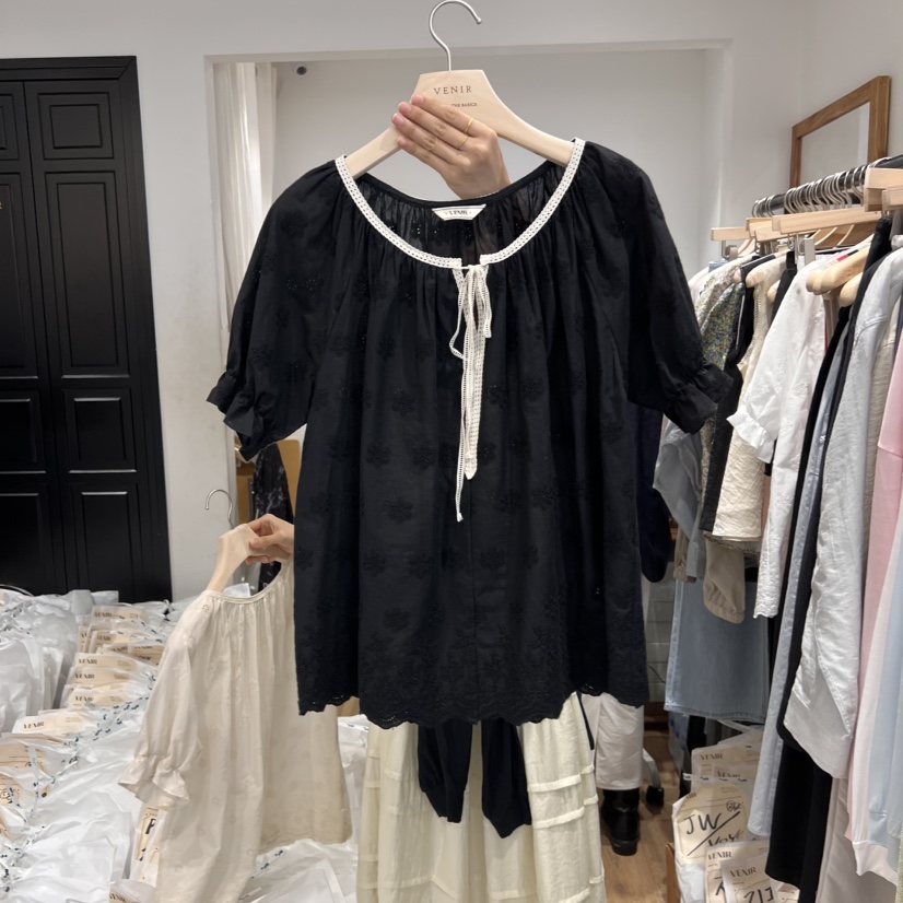 VENIR-a直郵韓國代購㊣女裝新品休閑時尚熱賣25春夏襯衫蕾絲衫VENIR-a襯衫/蕾絲衫圖色3
