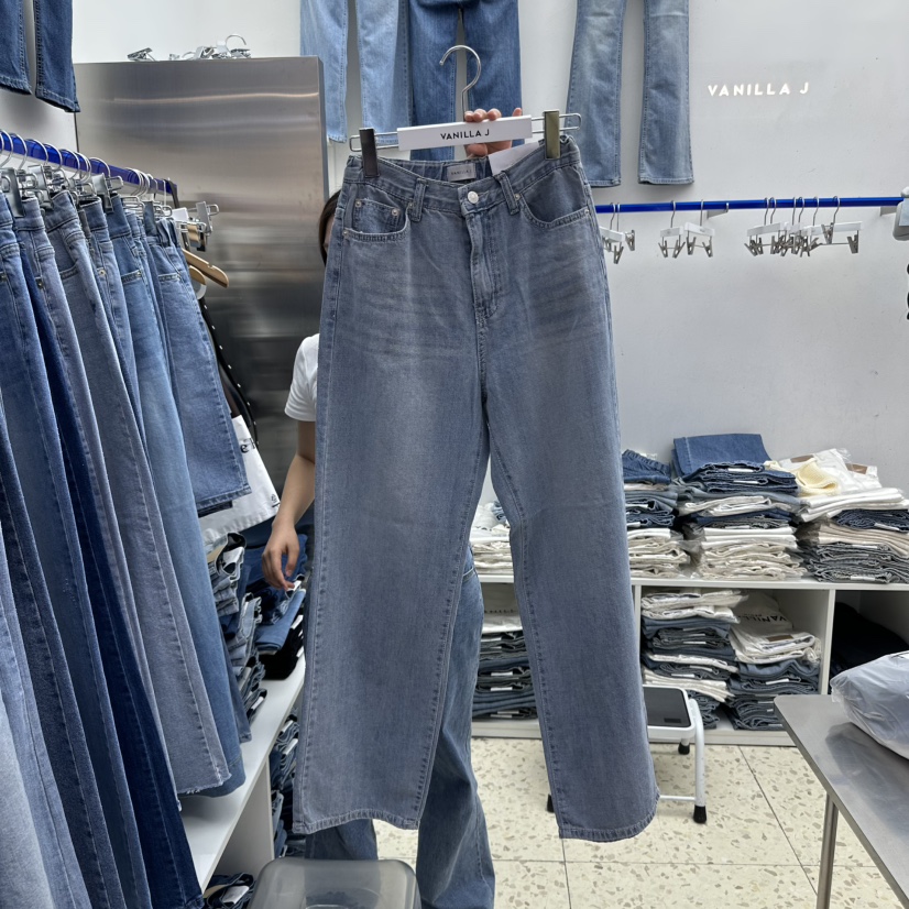 VANILLA J韓國㊣直郵東大門代購女裝新款休閑推薦熱賣牛仔褲VANILLA J牛仔褲