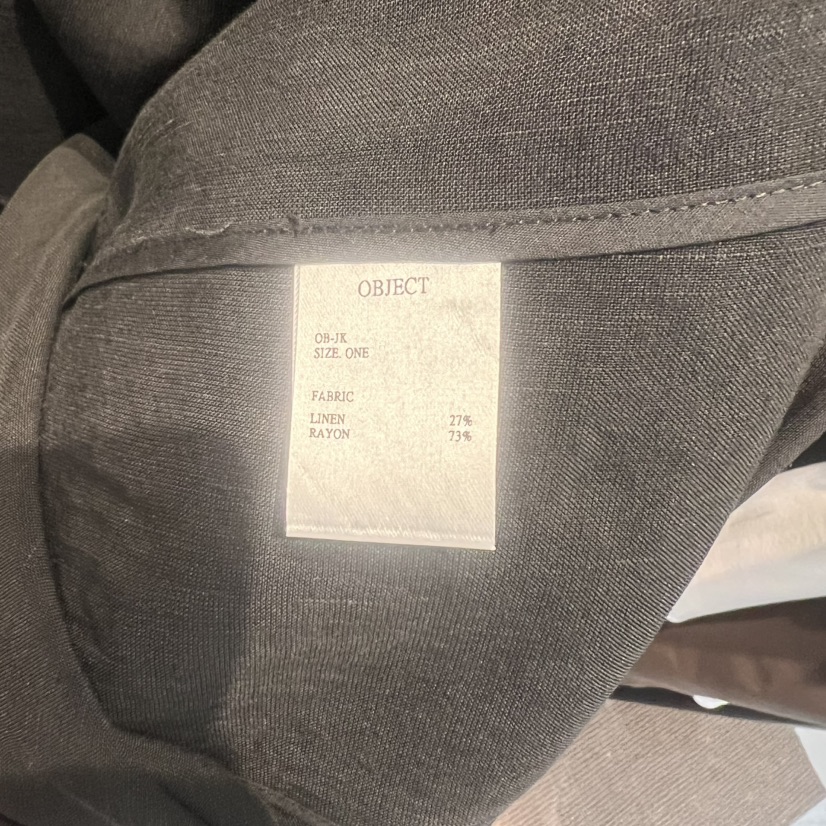OBJECT直郵韓國代購㊣女裝新品25春夏熱賣人氣推薦夾克亞麻布OBJECT夾克