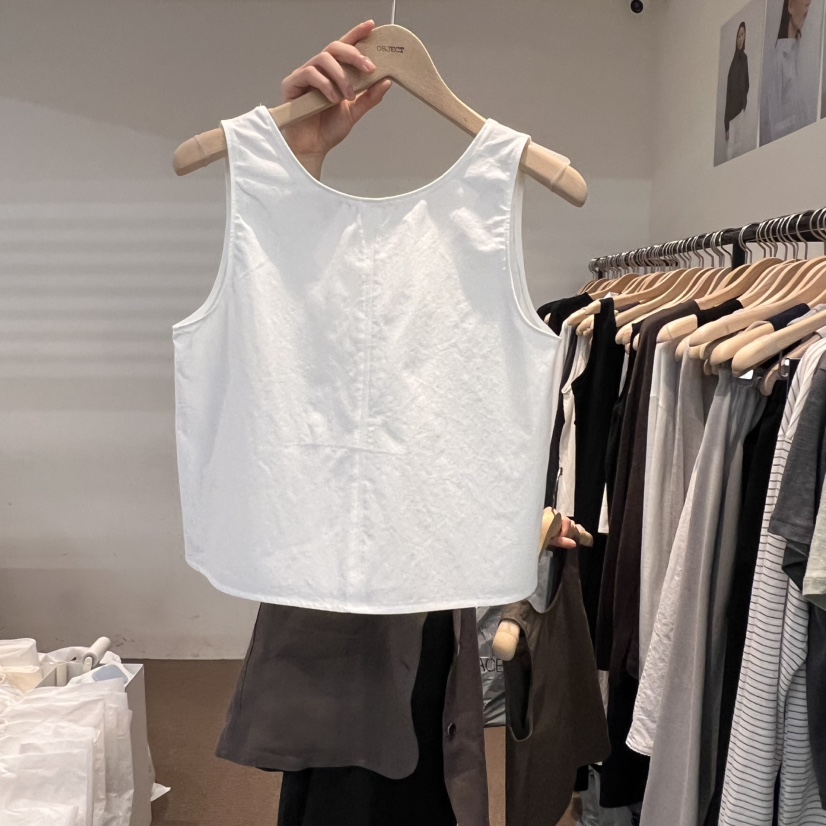 OBJECT韓國㊣直郵東大門代購女裝新品25春夏時尚休閑吊帶背心OBJECT吊帶/背心