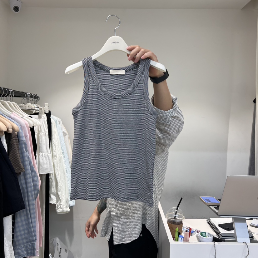 JINSIM韓國㊣直郵東大門代購女裝新品推薦休閑時尚吊帶背心JINSIM吊帶/背心