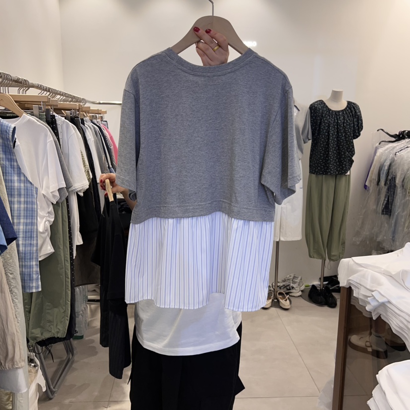 TAN&amp;COMO韓國直郵㊣女裝新品推薦時尚25春夏休閑人氣T恤tan-COMOT恤