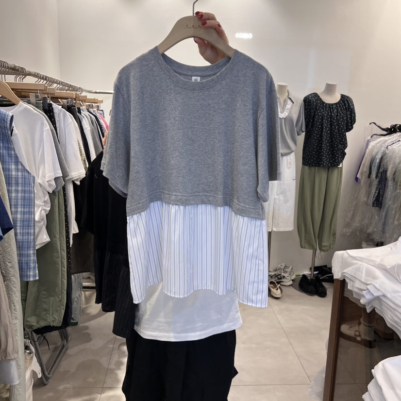 TAN&amp;COMO韓國直郵㊣女裝新品推薦時尚25春夏休閑人氣T恤tan-COMOT恤圖色2