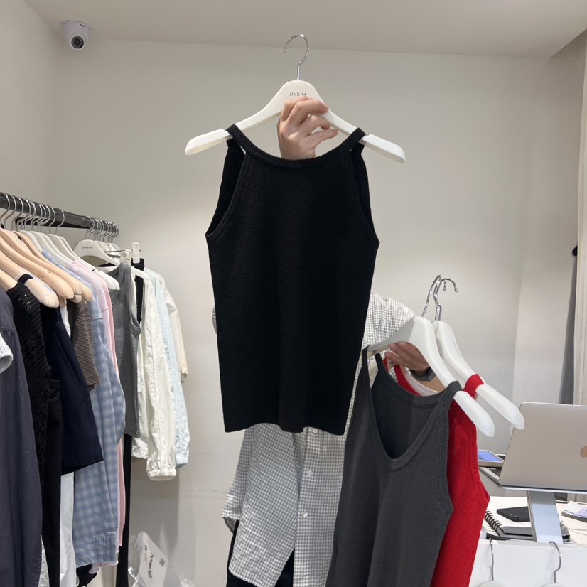 JINSIM直郵韓國代購㊣女裝新品時尚休閑人氣熱賣吊帶背心羅紋JINSIM吊帶/背心圖色4
