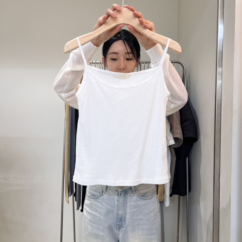 OUTRENE韓國直郵㊣女裝新品推薦時尚25春夏人氣休閑吊帶背心OUTRENE吊帶/背心圖色1