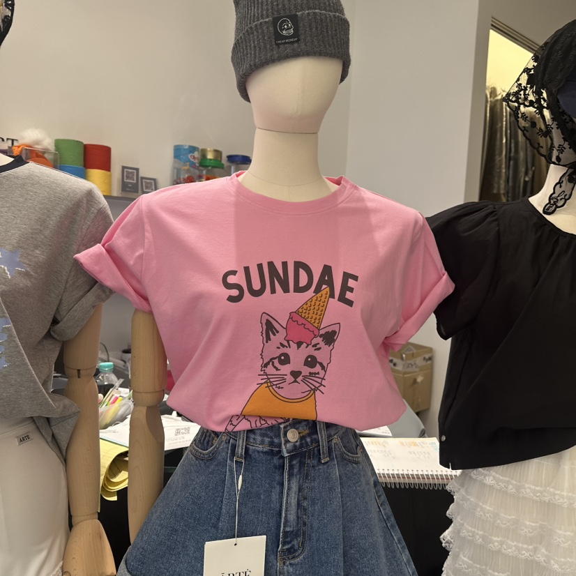 ARTE STUDIO韓國㊣直郵東大門代購女裝新品25春夏時尚人氣T恤ARTE STUDIOT恤圖色1