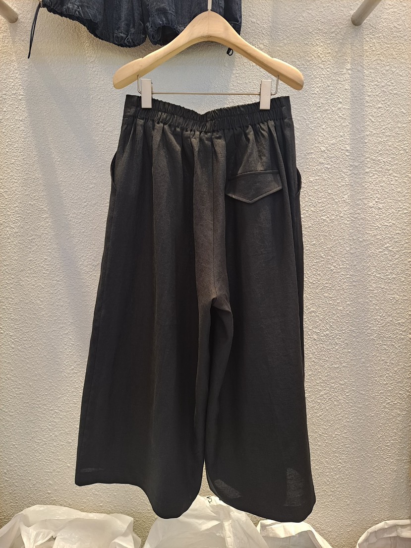 THE SIL直郵韓國代購㊣女裝新款25春夏時尚推薦休閑褲亞麻THE SIL/1 2ILLY休閑褲