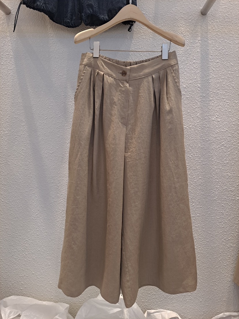 THE SIL直郵韓國代購㊣女裝新款25春夏時尚推薦休閑褲亞麻THE SIL/1 2ILLY休閑褲圖色3