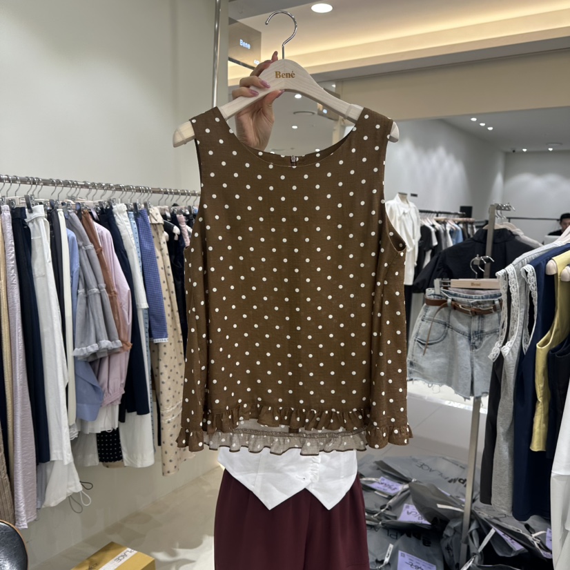 BENE韓國㊣直郵東大門代購女裝新品熱賣休閑時尚人氣吊帶背心BENE吊帶/背心圖色2