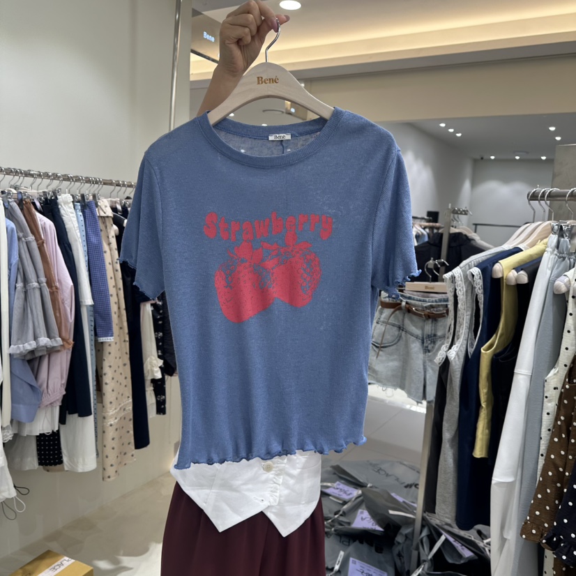 BENE韓國直郵㊣東大門實拍女裝新款人氣時尚推薦熱賣25春夏T恤BENET恤圖色5