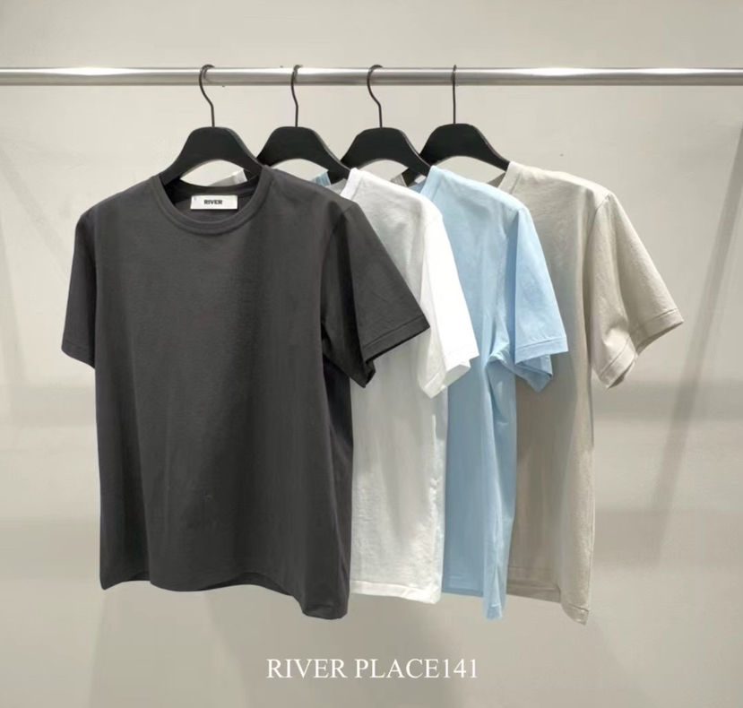 RIVER直郵韓國代購㊣女裝新品推薦熱賣休閑25春夏時尚人氣T恤WATER/RIVERT恤圖色3左三色