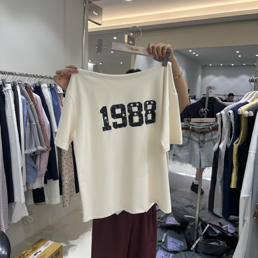 BENE直郵韓國代購㊣女裝新款人氣熱賣時尚25春夏休閑推薦T恤BENET恤圖色2