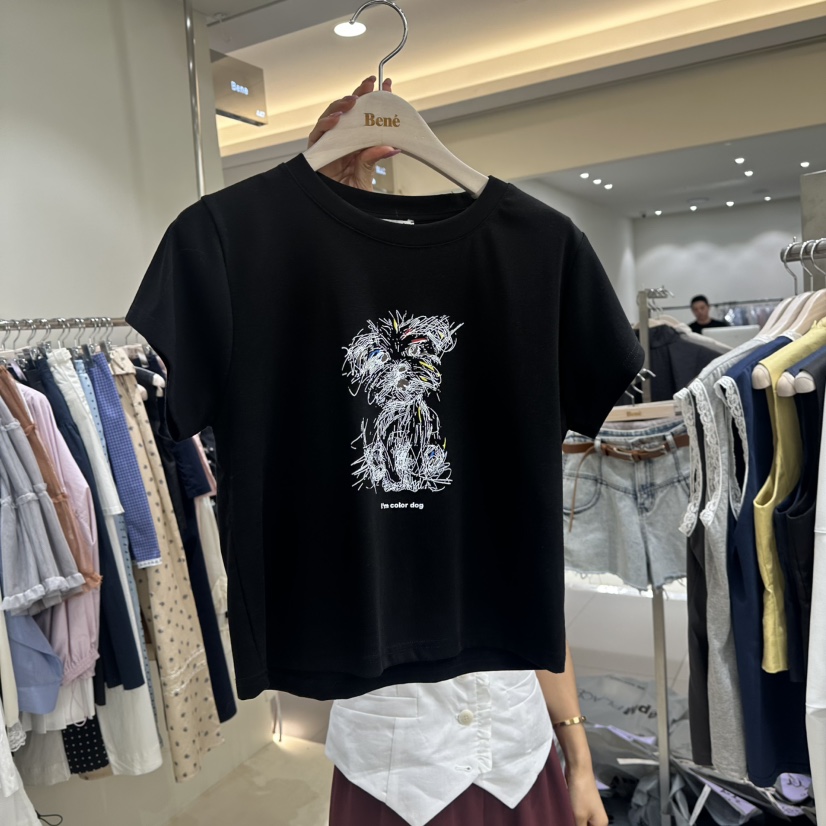 BENE韓國直郵㊣東大門實拍女裝新款推薦25春夏熱賣時尚人氣T恤BENET恤圖色6