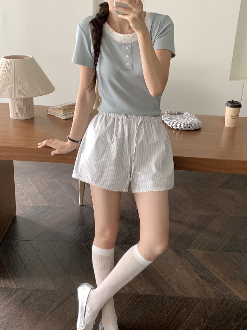 RE:OPENING韓國直郵㊣女裝新品熱賣人氣時尚推薦25春夏短褲RE:OPENING短褲