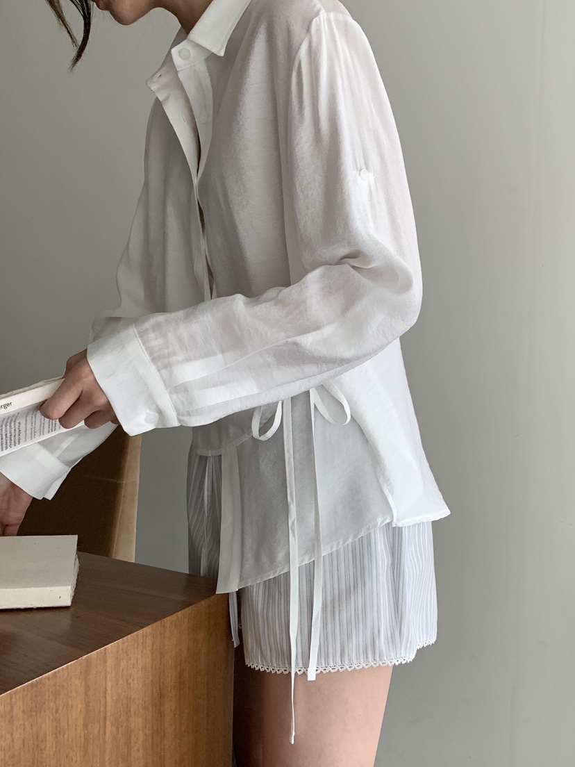 RE:OPENING韓國㊣直郵東大門代購女裝新款熱賣25春夏襯衫蕾絲衫RE:OPENING襯衫/蕾絲衫