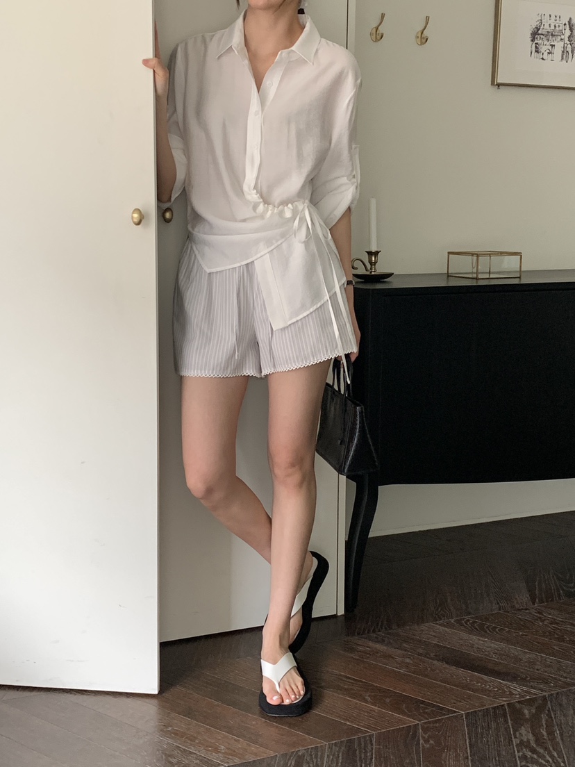 RE:OPENING韓國㊣直郵東大門代購女裝新款熱賣25春夏襯衫蕾絲衫RE:OPENING襯衫/蕾絲衫