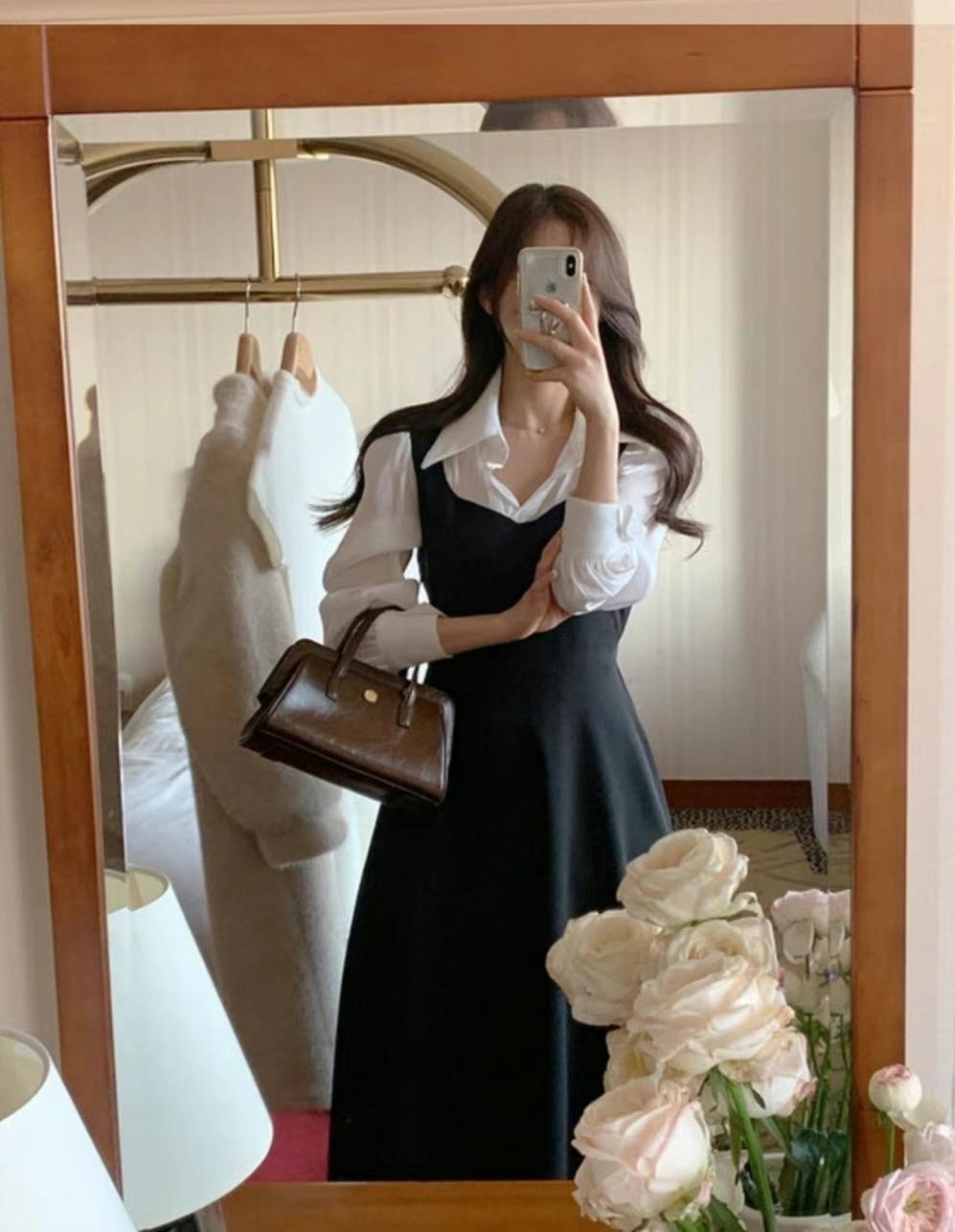 DRY FLOWER韓國直郵㊣東大門實拍女裝新款休閑熱賣25春夏連衣裙DRY FLOWER連衣裙