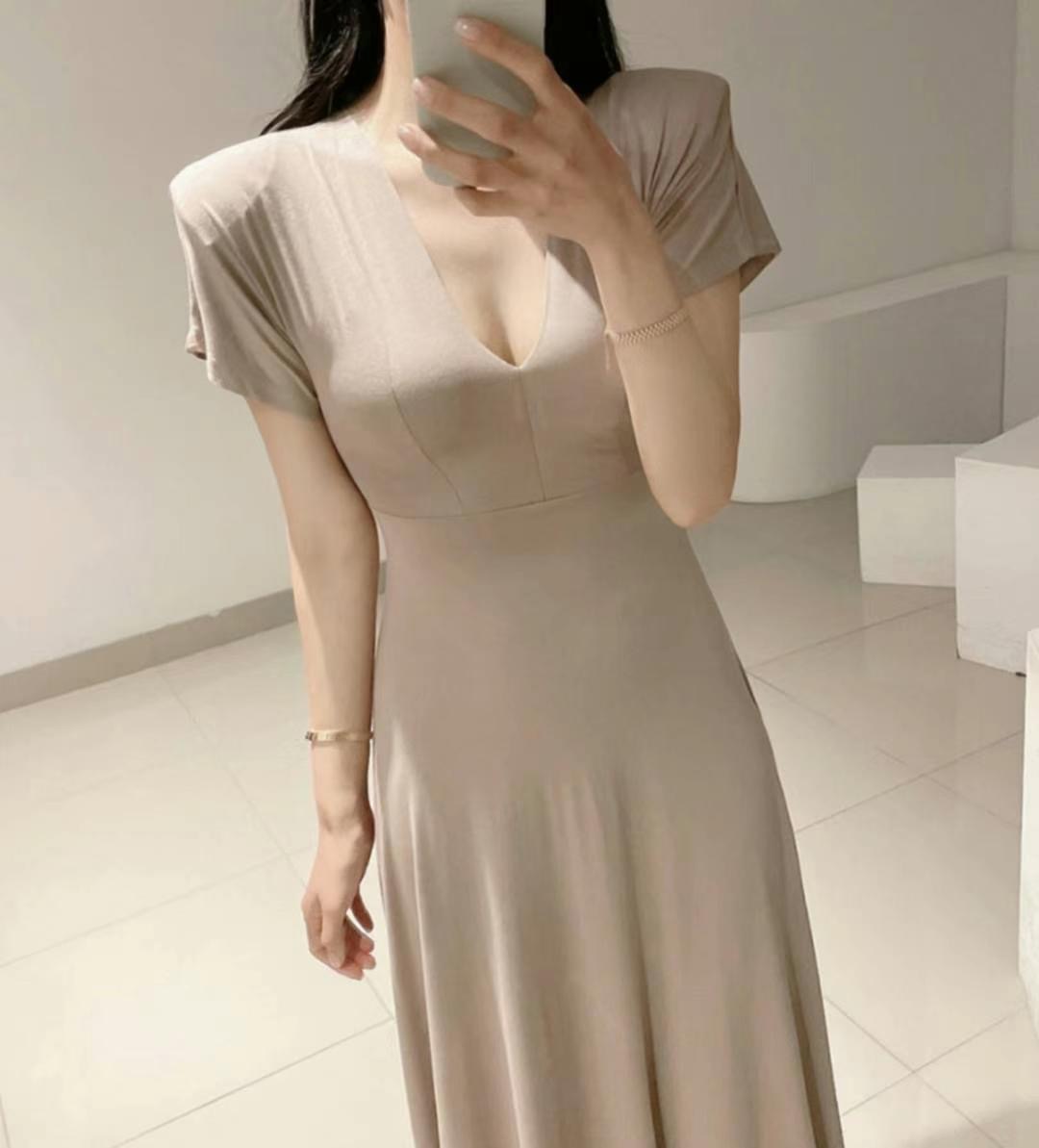 DRY FLOWER韓國㊣直郵東大門代購女裝新款時尚推薦連衣裙超長DRY FLOWER連衣裙