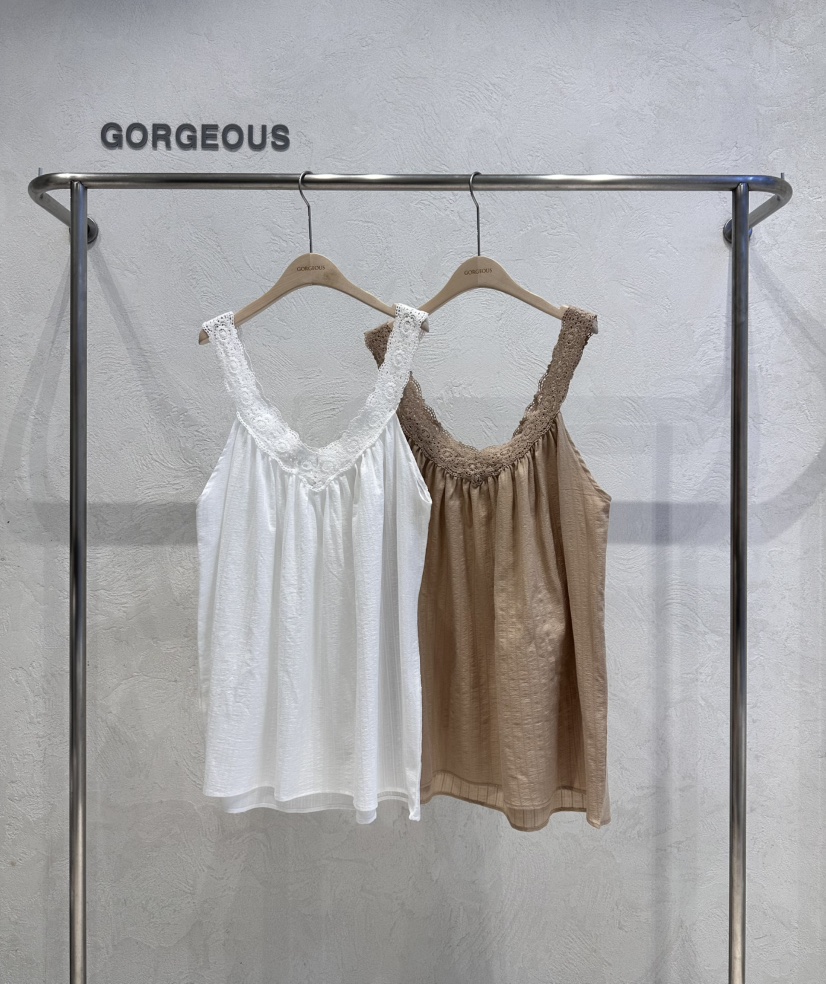 GORGEOUS直郵韓國代購㊣女裝新品熱賣25春夏時尚推薦吊帶背心GORGEOUS吊帶/背心