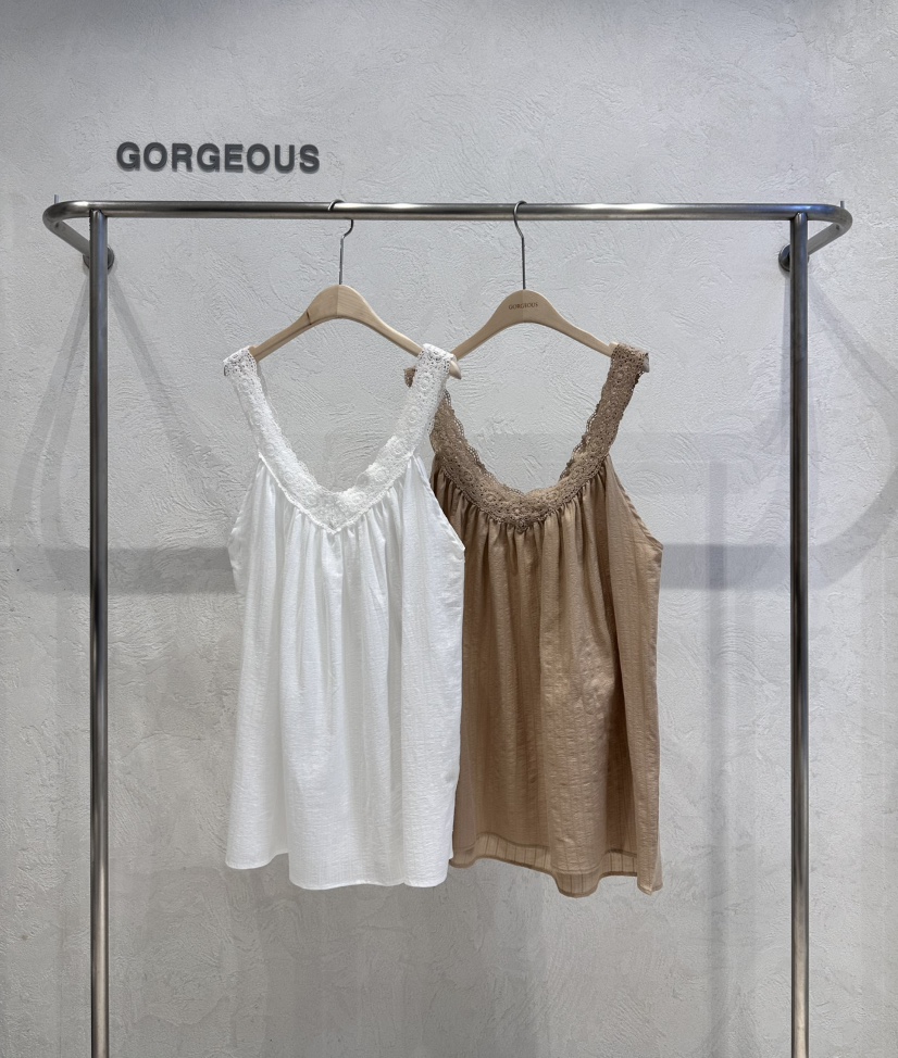 GORGEOUS直郵韓國代購㊣女裝新品熱賣25春夏時尚推薦吊帶背心GORGEOUS吊帶/背心