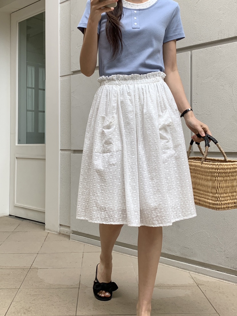RE:OPENING直郵韓國代購㊣女裝新款休閑時尚25春夏半身裙中短裙RE:OPENING半身裙/中短裙
